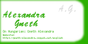 alexandra gneth business card